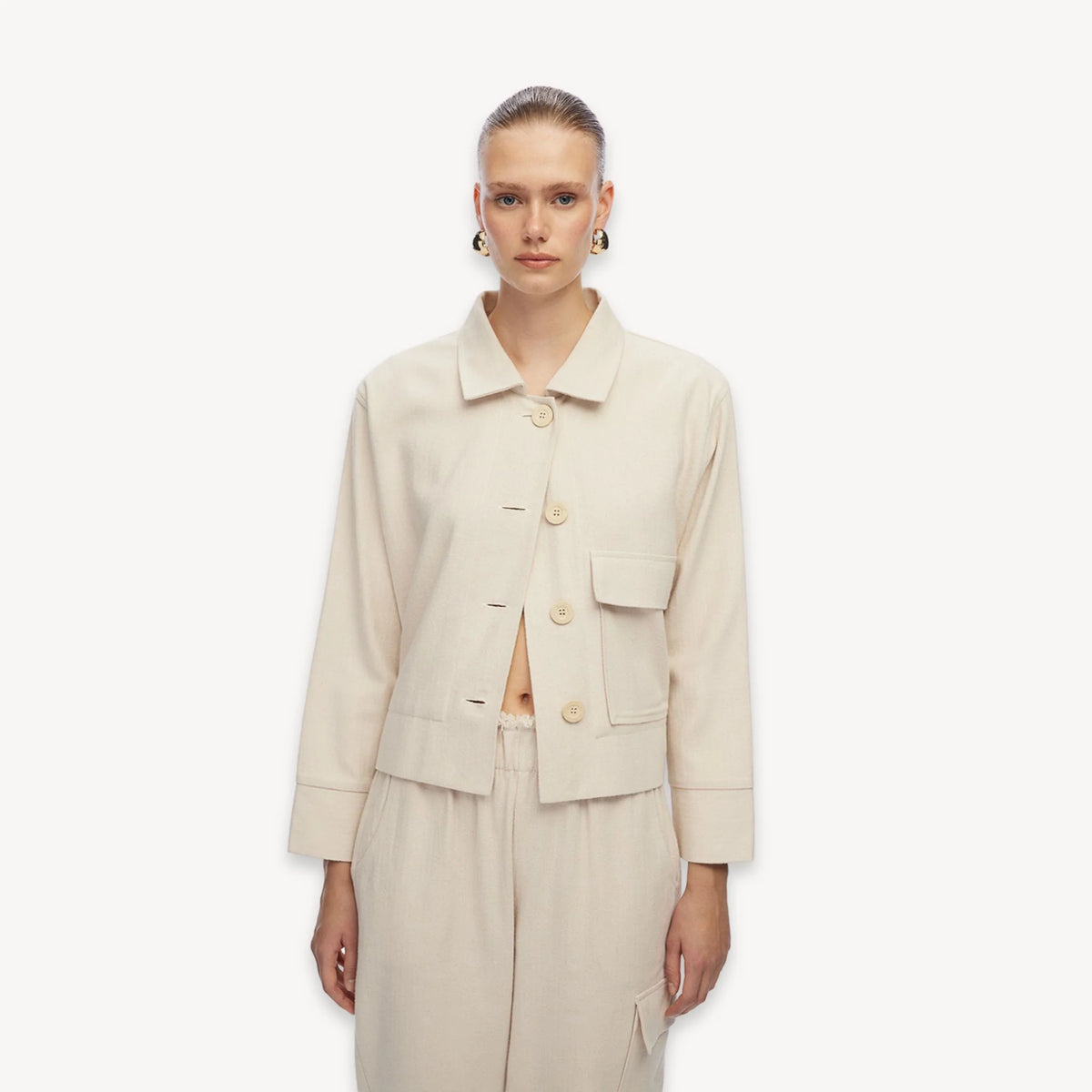 Pokoloko Herringbone Short Jacket