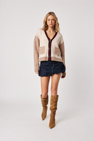 John & Jenn Linden Cardigan | Smoky Merlot