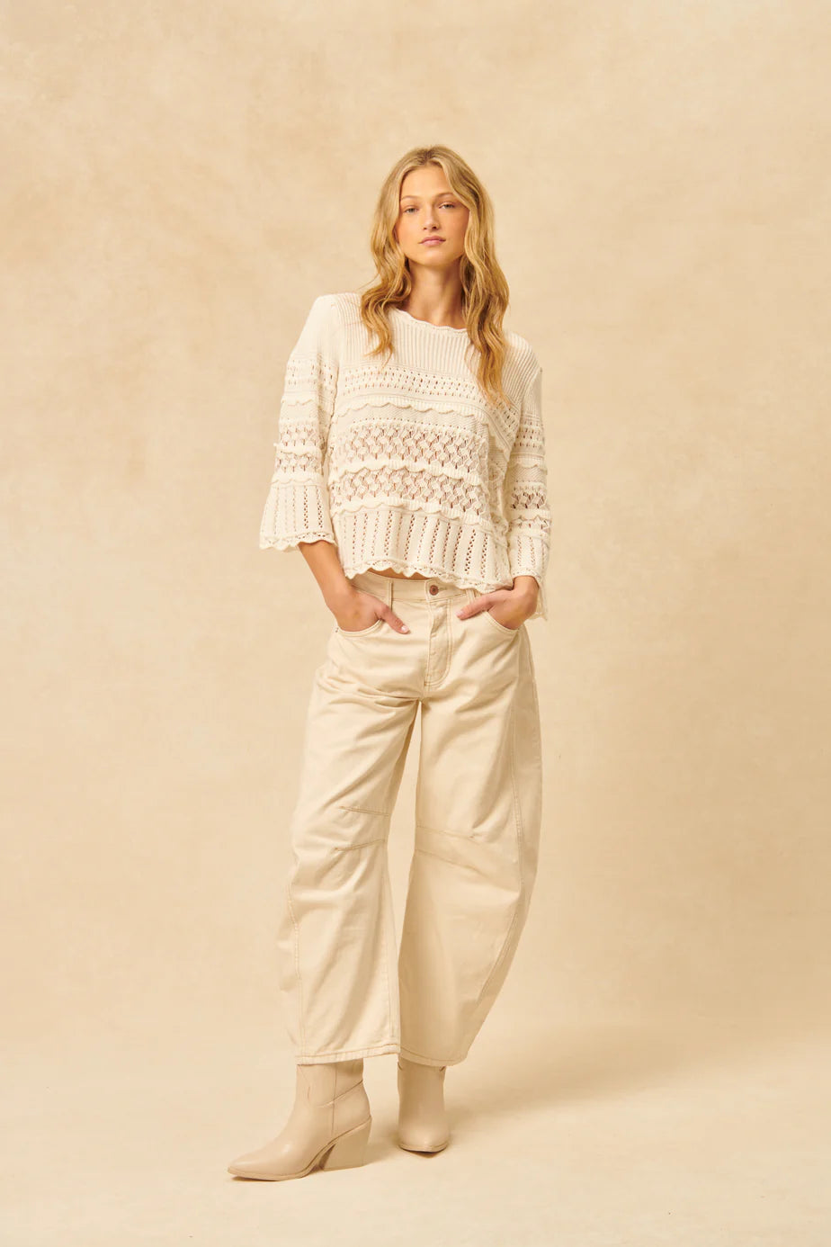 John & Jenn Silver Sweater | Ivory Meadow