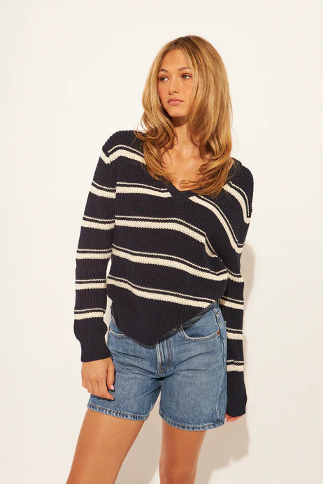 John & Jenn Kieran Sweater | Monaco Stripe
