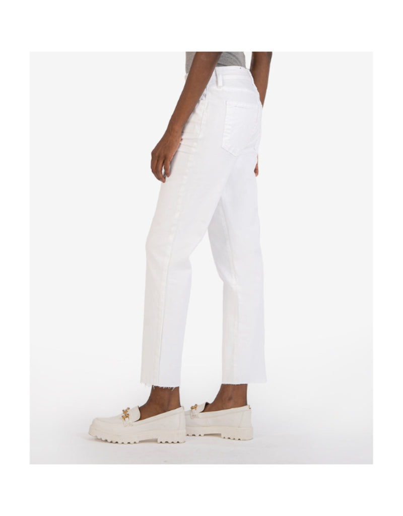 Kut Reese High Rise Fab Ab Ankle Denim  | Optic White