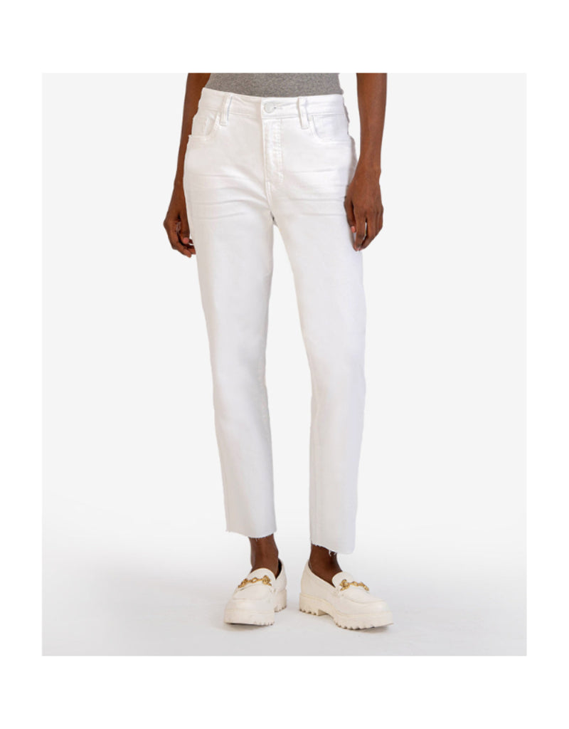 Kut Reese High Rise Fab Ab Ankle Denim  | Optic White