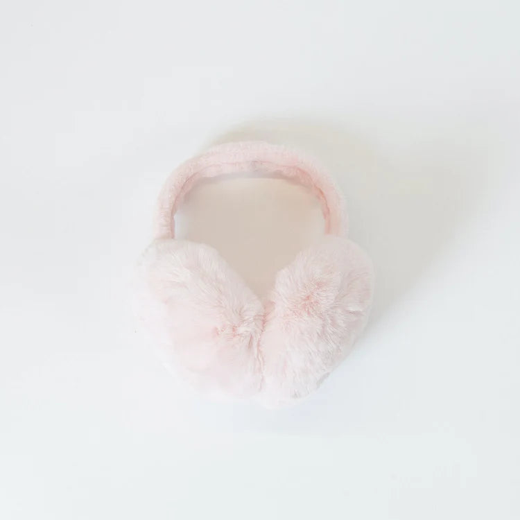 Lyla & Lux Fuzzy Earmuffs | Beige, Pink + Grey