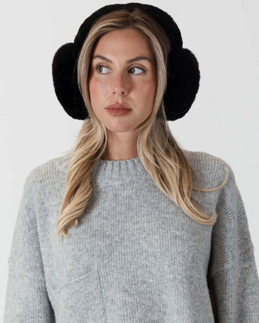 Lyla & Lux Fuzzy Earmuffs | Beige, Pink + Grey