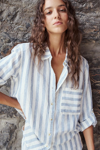 Melissa Nepton Lacy Shirt | Navy Stripe