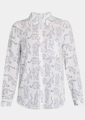 Rails Kathryn Button-Front Blouse | Cobalt Jaguar