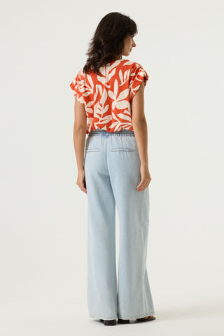 Garcia Printed T-Shirt | Paprika + Brown