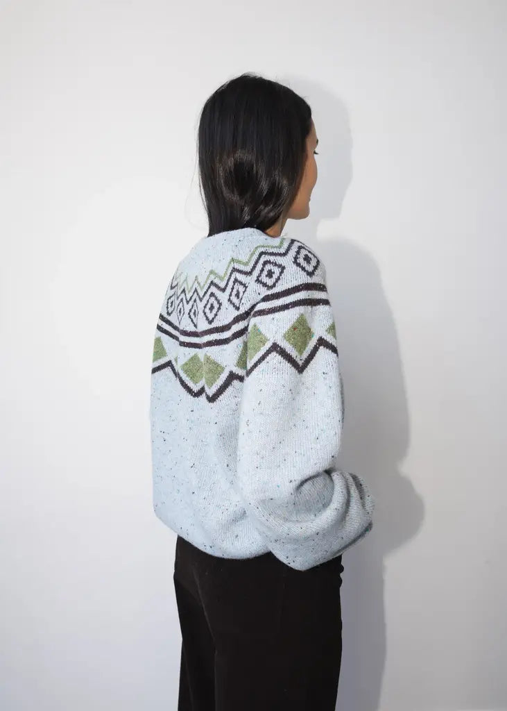 Paper Label Elisha Sweater | Cream Blue Combo