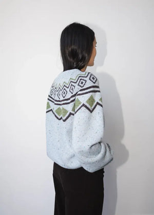Paper Label Elisha Sweater | Cream Blue Combo