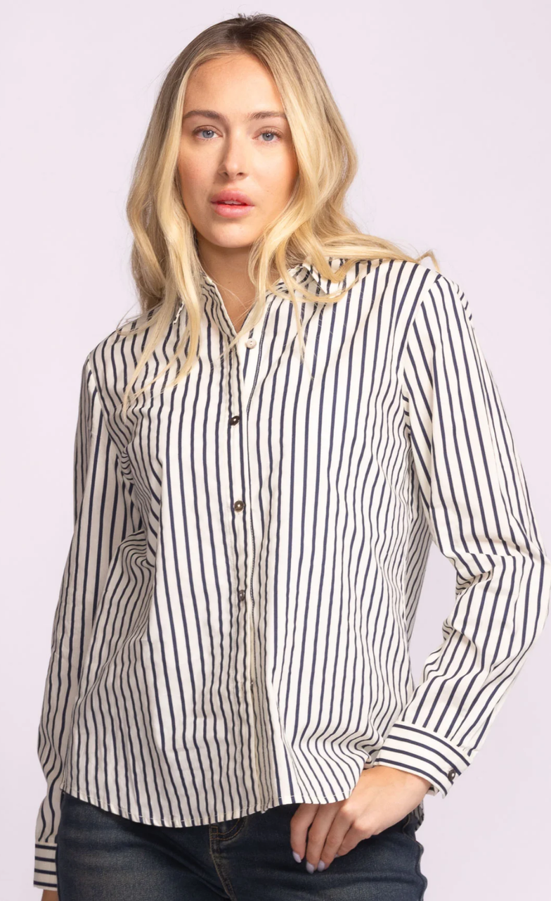 Pink Martini Sapphire Top | Blue Stripe