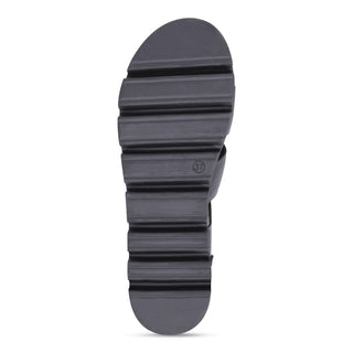 Django & Juliette Relie Leather Sandals | Black