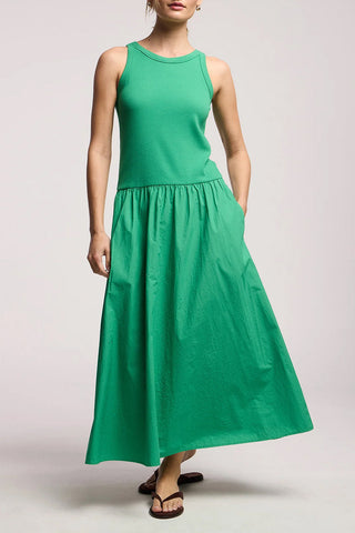 Velvet Romilly07 Rib & Poplin Dress | Shamrock