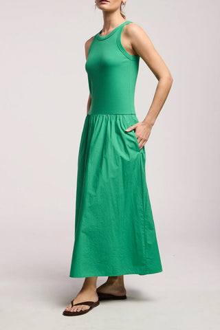 Velvet Romilly07 Rib & Poplin Dress | Shamrock
