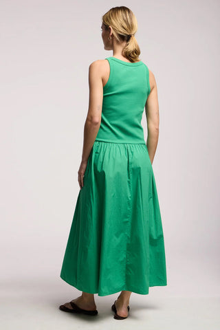 Velvet Romilly07 Rib & Poplin Dress | Shamrock