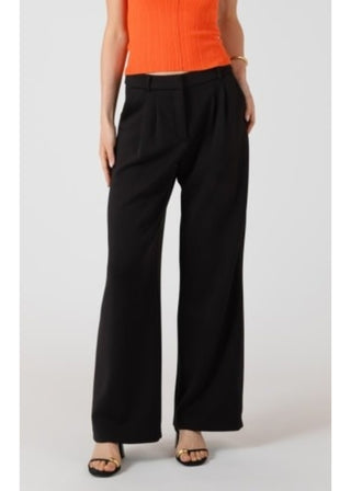 Room 34 Scuba Knit Trouser | Black & Matte Pearl