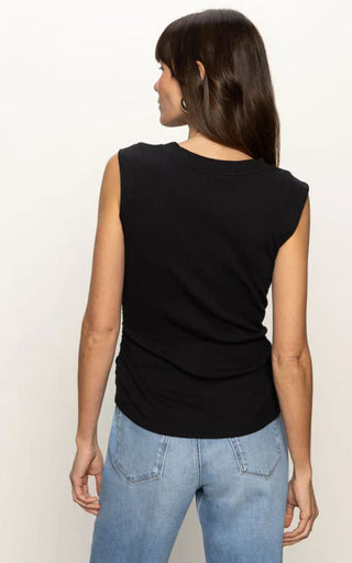 Sanctuary Ribbed Ruched Tank | Black, White, Sage