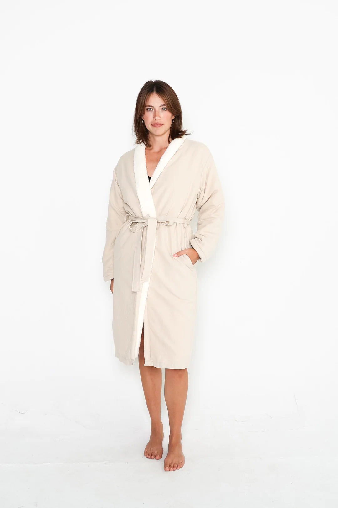 Tofino Towel Nordic Robe | Sand, Navy + Grey
