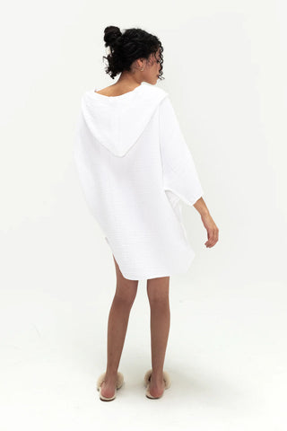 Tofino Towels The Cocoon Poncho | Grey, Seashell & Tan
