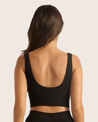 Boody Ribbed Seamfree Crop | Black