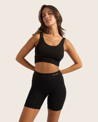 Boody Ribbed Seamfree Crop | Black