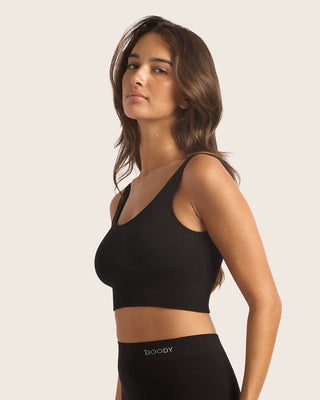 Boody Ribbed Seamfree Crop | Black