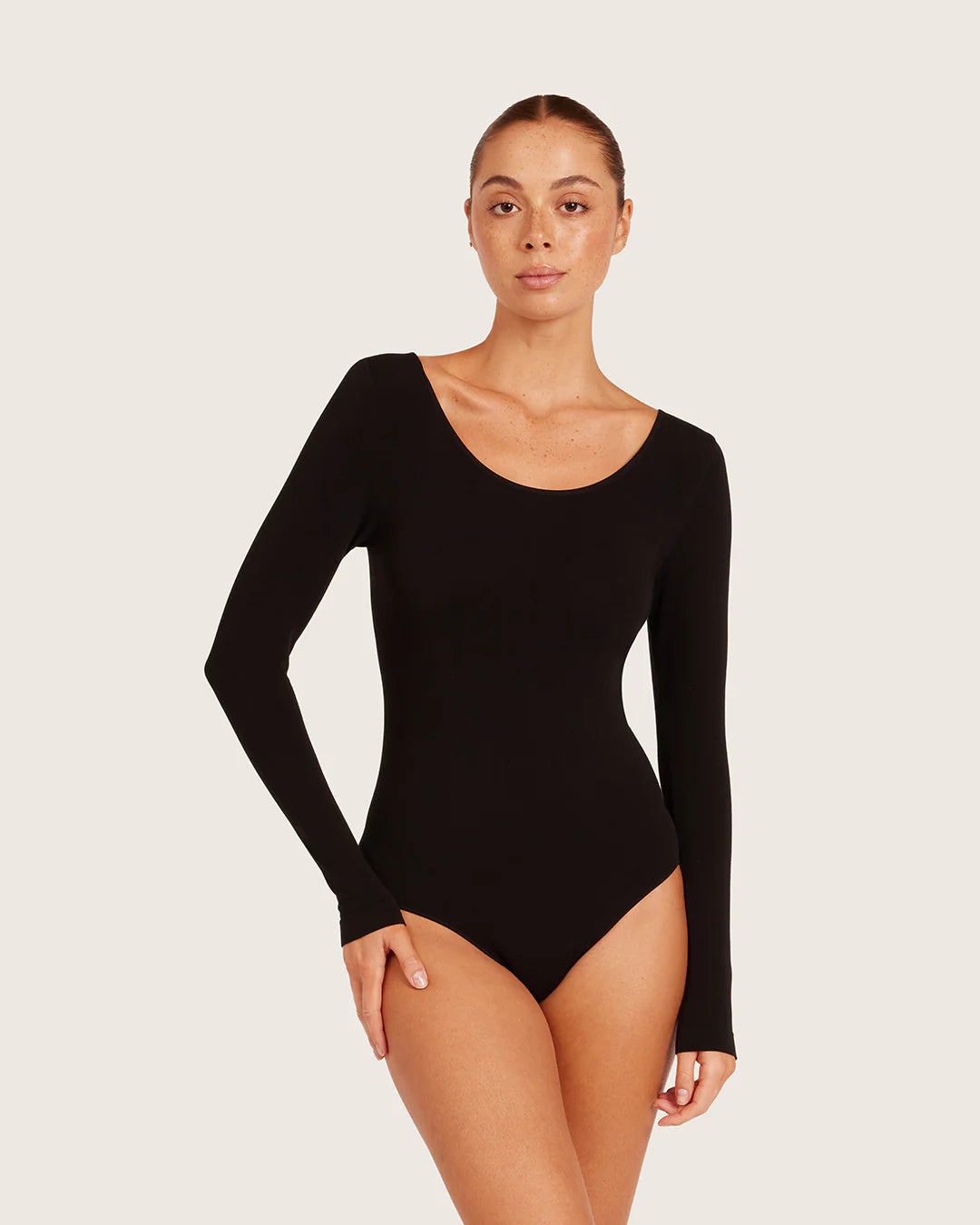 Boody Long Sleeve Body Suit | Black
