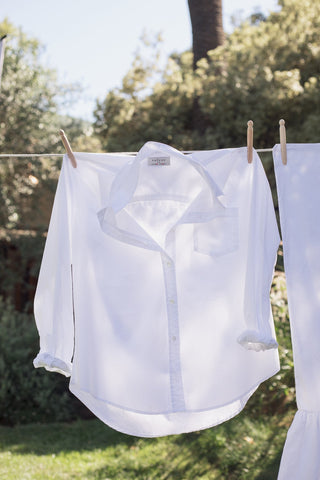 Velvet By Graham & Spencer Grace07 Cleo Wade Cotton Poplin Shirt | White
