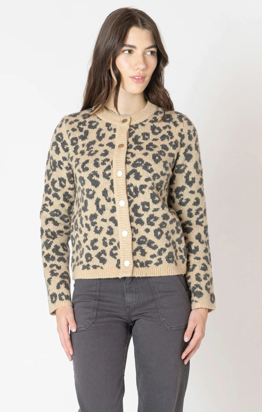 Dex Soft Touch Patterned Cardigan | Leopard