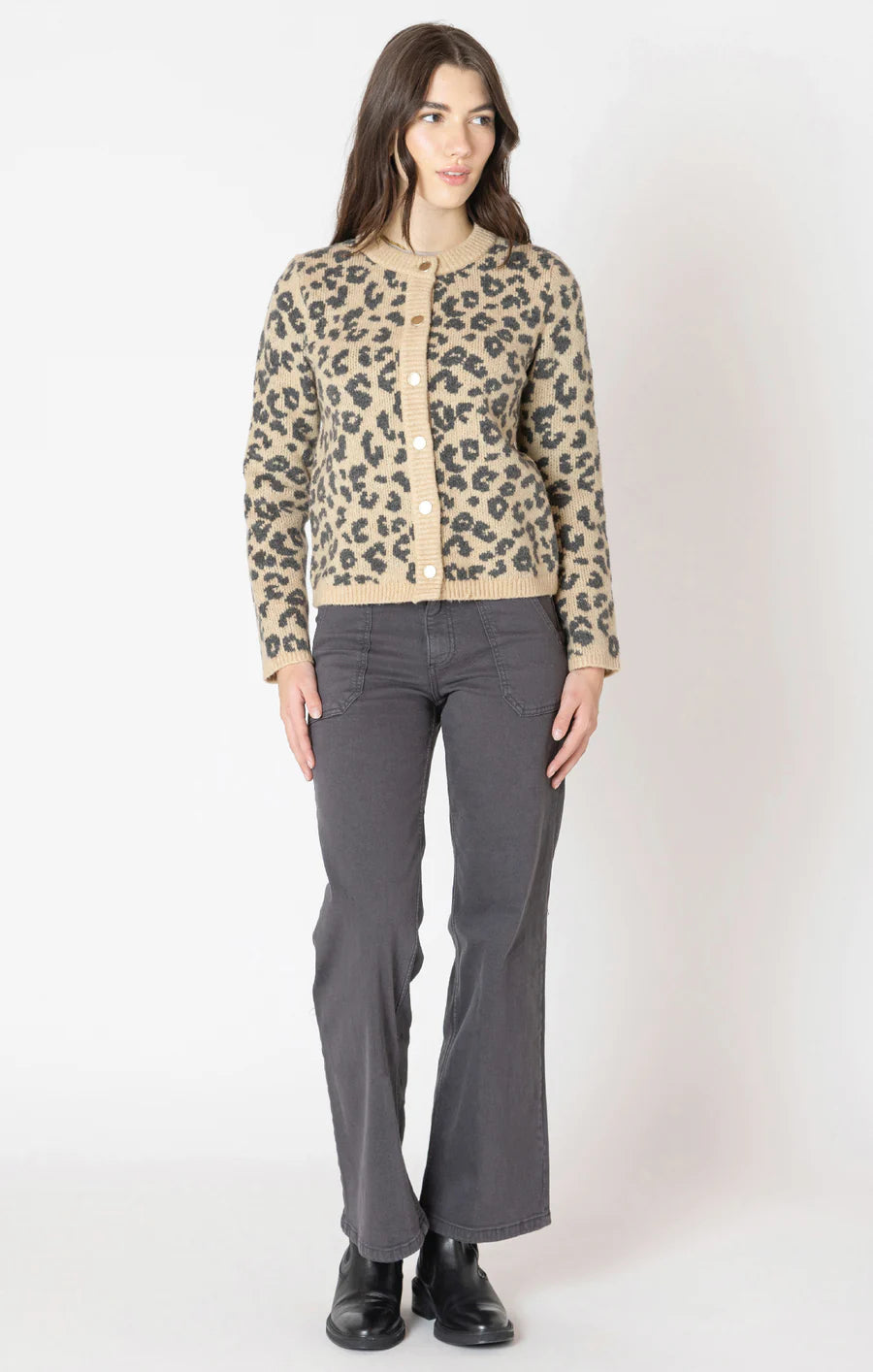 Dex Soft Touch Patterned Cardigan | Leopard