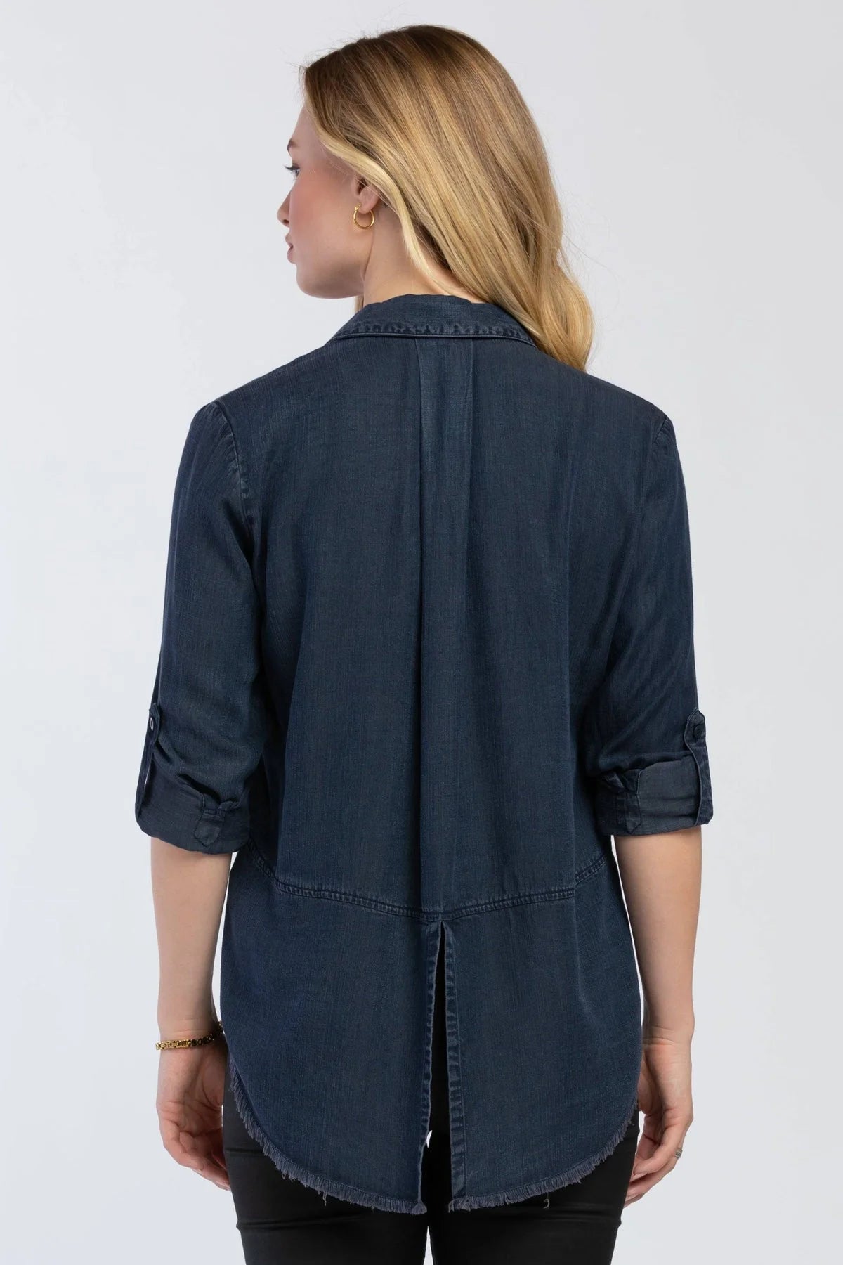 Velvet Heart Riley Shirt | Indigo & Grey