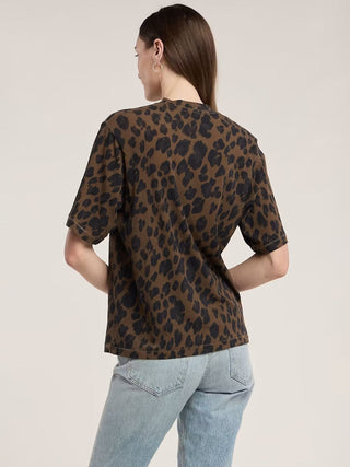 Velvet By Graham & Spencer Jersey Leopard Print Top
