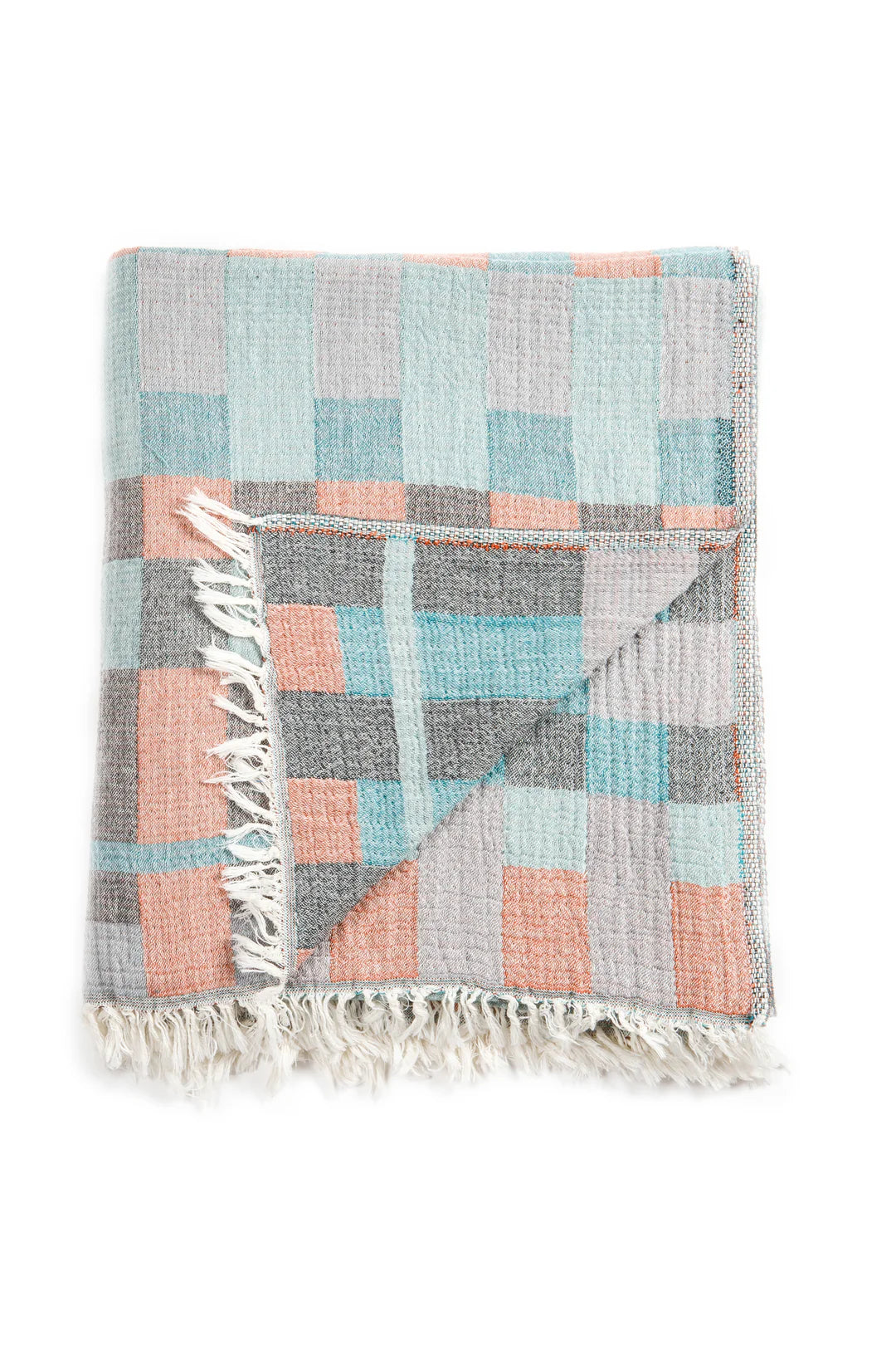 Tofino Towel The Xander Muslin Throw | Multi + Warm Mix