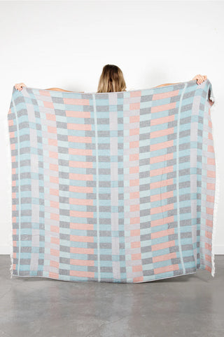 Tofino Towel The Xander Muslin Throw | Multi + Warm Mix