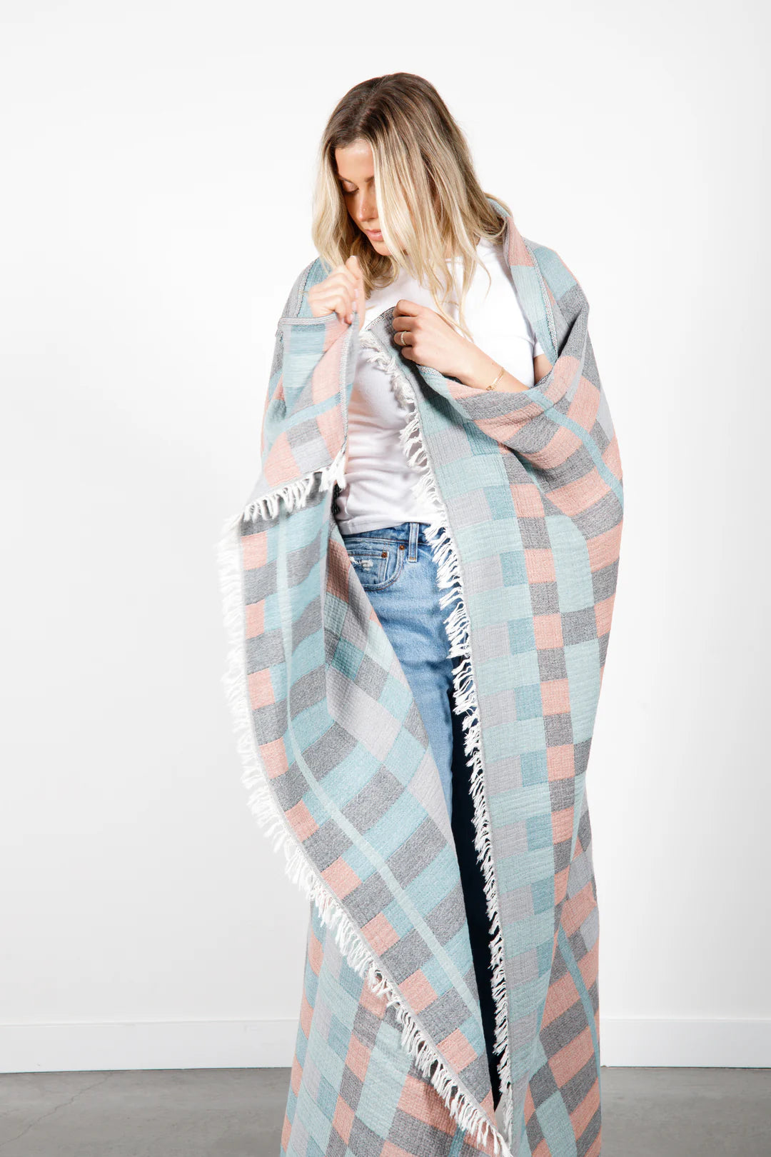 Tofino Towel The Xander Muslin Throw | Multi + Warm Mix