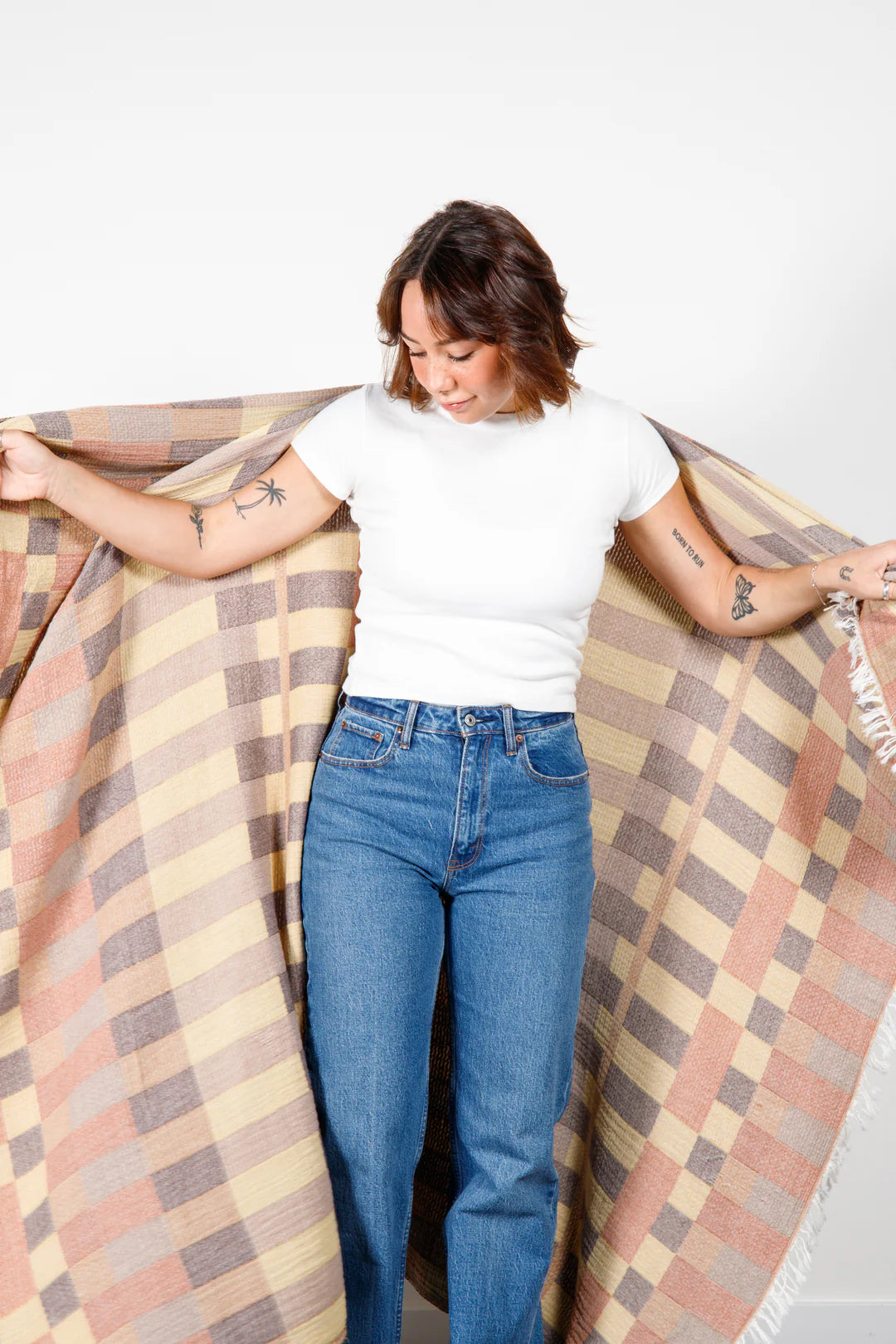 Tofino Towel The Xander Muslin Throw | Multi + Warm Mix