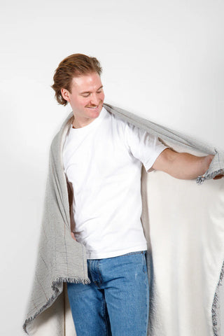 Tofino Towel The Everest Throw | Grey + Sage