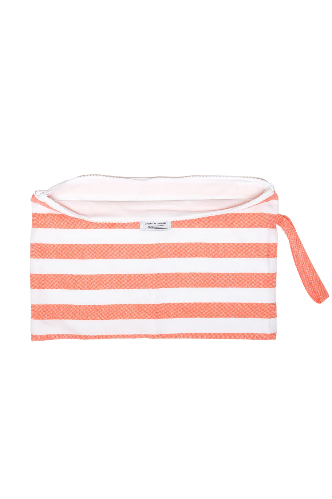 Tofino Towel The Mira Wet Dry Zip Pouch Large | Aqua + Coral