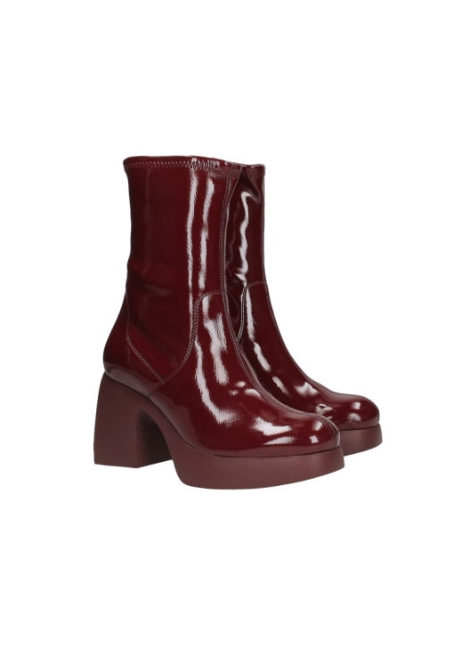 Wonders Krinkle Leather Boots | Vino