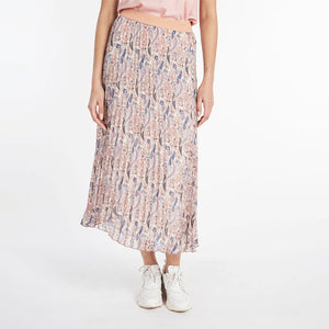 Esqualo Plisse Paisley Skirt | Pink