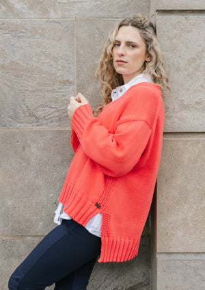Shannon Passero Milan Pullover | Lime, White, Coral