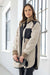 Adroit Audrey Curly Shearling Zip Coat in Cream