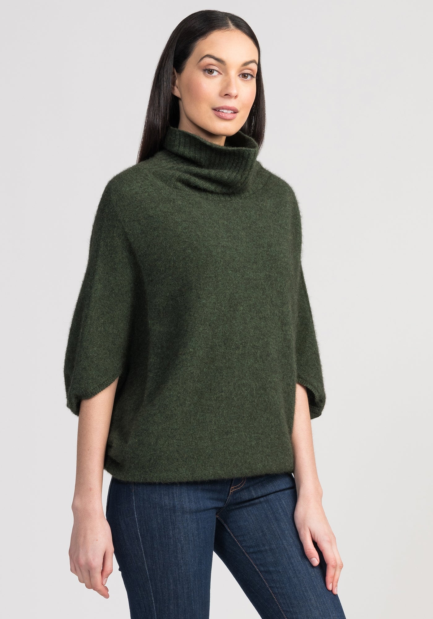 Untouched World Air Cape Sweater | Olive & Grey