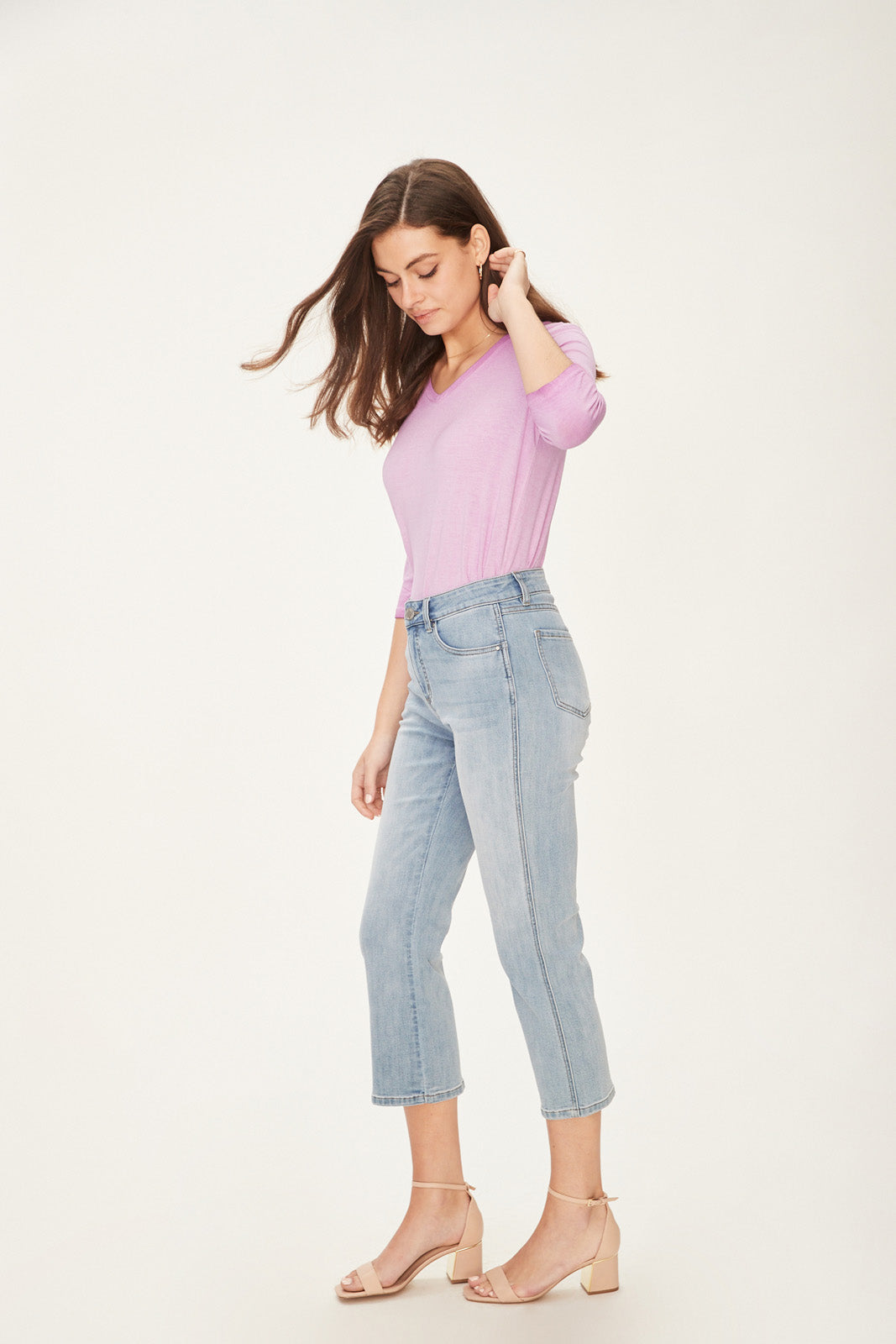 French Dressing Jeans Olivia Bootcut Crop Pants | Light Wash