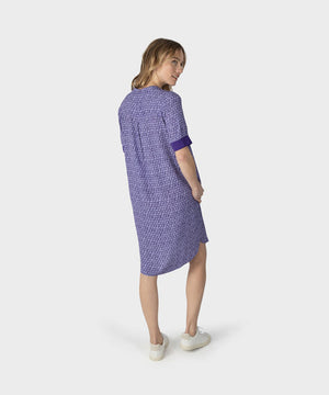 Sandwich Dress with Knitted Doodle Print | Baby Lavender