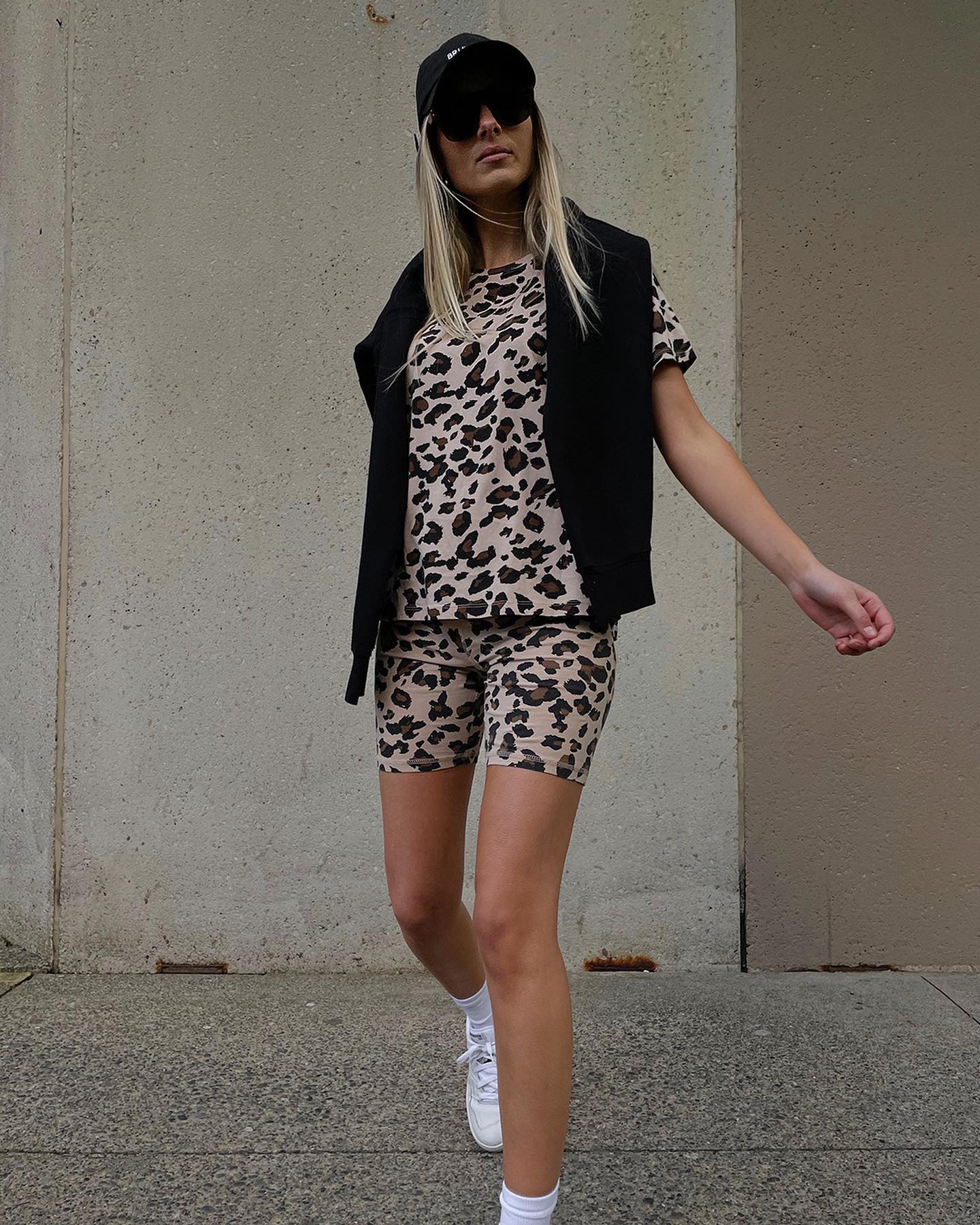 Brunette The Label Leopard Biker Shorts  Tan + Slate - Fancy That & The  Roundstone