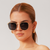 Shady Lady Payton Sunglasses | Gold/Black + Silver/Black