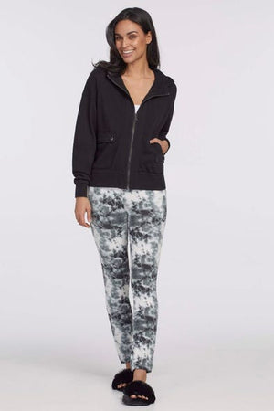 Tribal Tie Dye Pull-On Jogger in Dark Forest