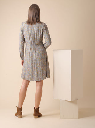 Indi & Cold Alice Floral Dress in Khaki