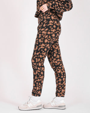 Brunette The Label Best Friend High Rise Jogger | Leopard