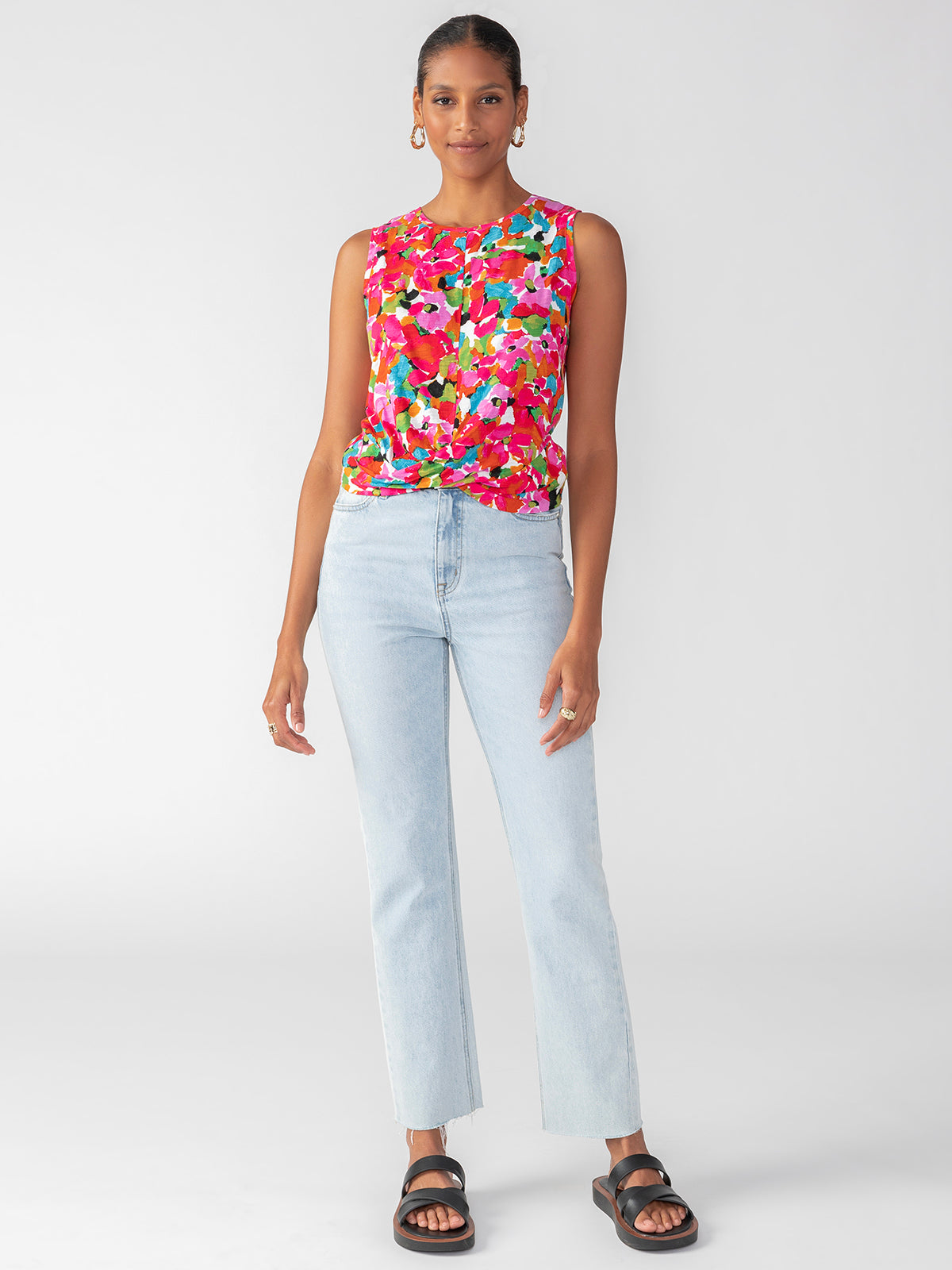 Sanctuary Twisted Tank | Pink, Geranium, Lemon